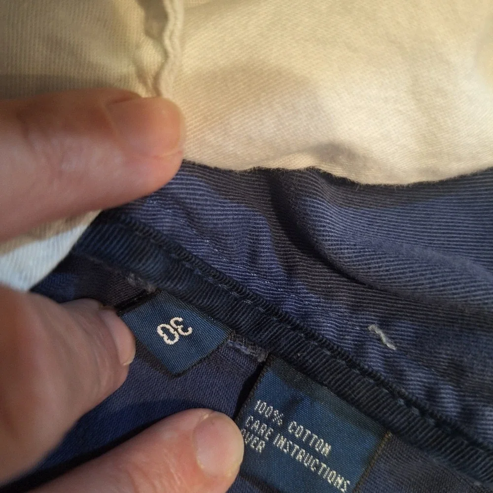 Vtg 90s Polo Ralph Lauren Cargo Shorts Mens 30 Blue Classic Chino Cotton Utility